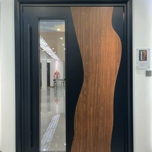 Curved-Wood‑grain-Inlay-Entrance-Door