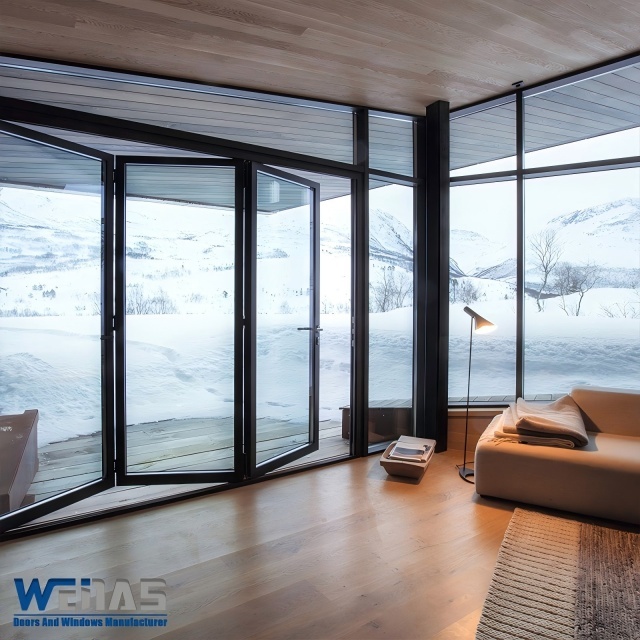 Weinas 75 Series Thermal-Break Aluminium Folding Door for villa patio
