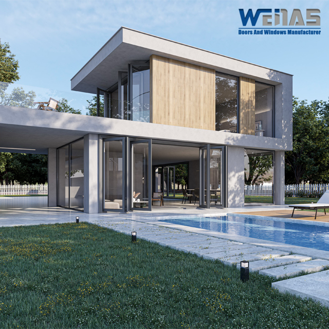 Weinas 75 Series Thermal-Break Aluminium Folding Door for villa patio