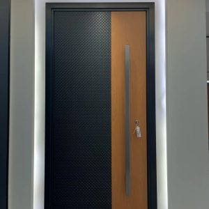 Grid‑Texture-Wood‑grain-Contrast-Entrance-Door