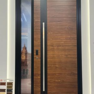 Side-Glass-Wood‑grain-Entrance-Door